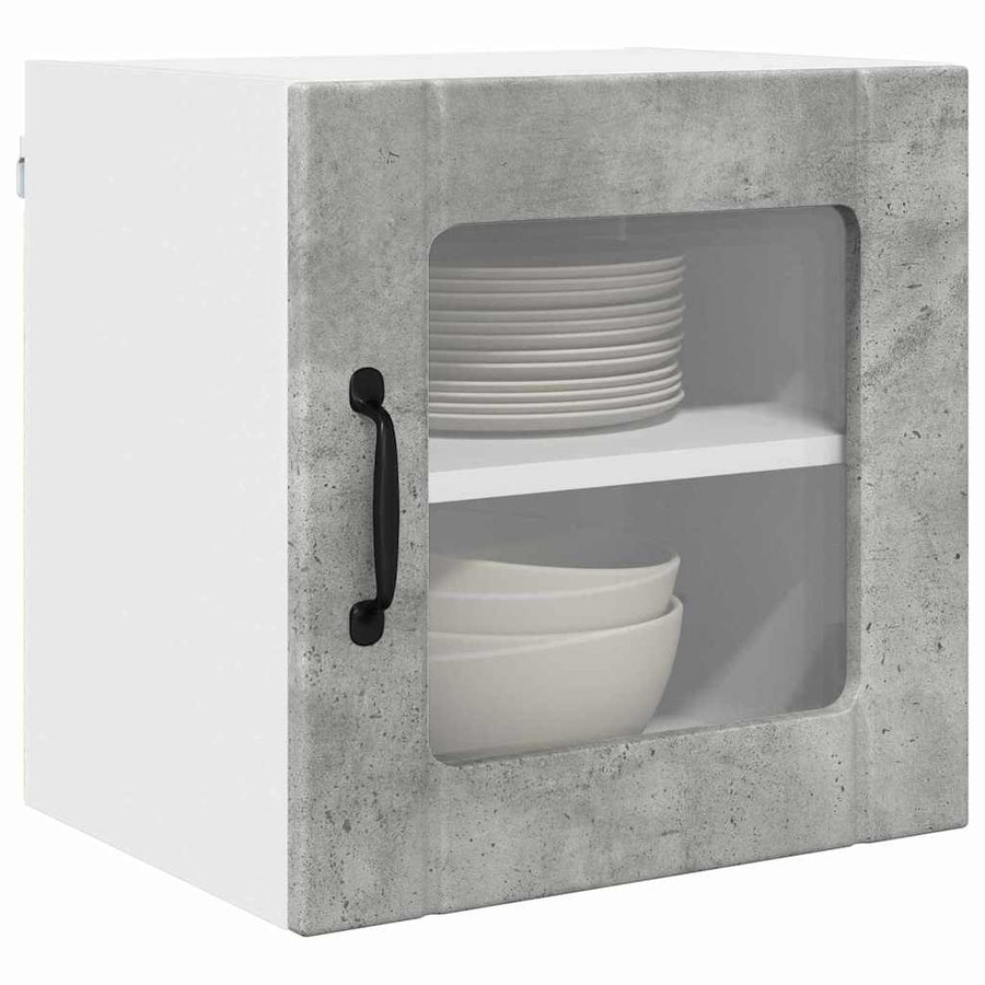 Keukenkast aan de muur 2 pcs Beton Grijs 40 x 31 x 40 cm