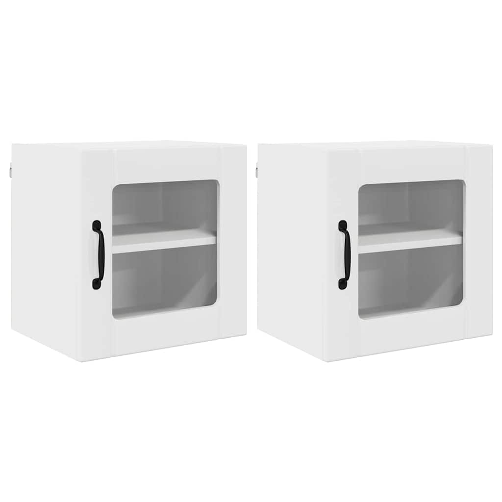 Keukenkast aan de muur 2 pcs Hoogglans wit 40 x 31 x 40 cm