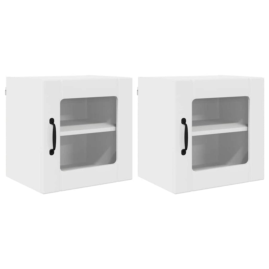 Keukenkast aan de muur 2 pcs Hoogglans wit 40 x 31 x 40 cm