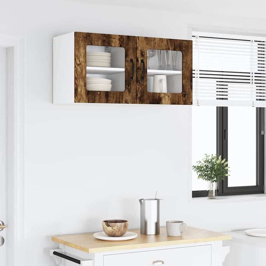 Keukenkast aan de muur met plank Gerookt eiken 40 x 31 x 40 cm