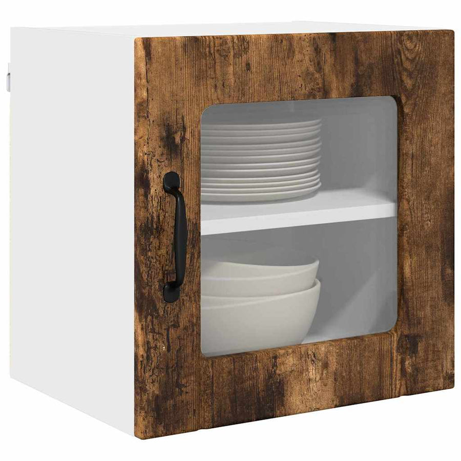 Keukenkast aan de muur 2 pcs Gerookt eiken 40 x 31 x 40 cm