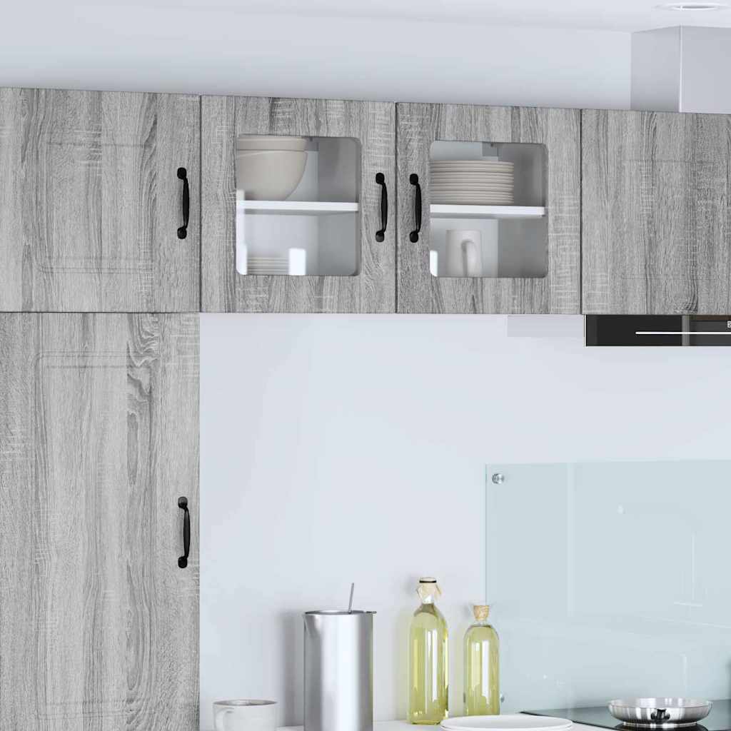 Keukenkast aan de muur met plank Grijs Sonoma 40 x 31 x 40 cm