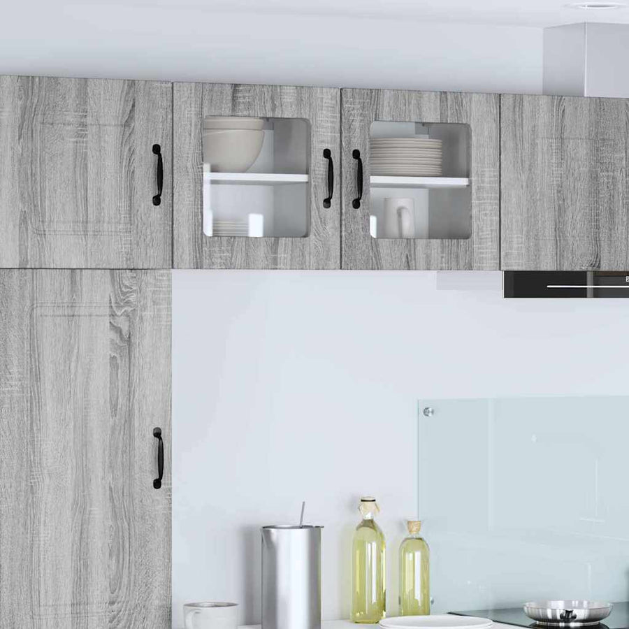 Keukenkast aan de muur met plank Grijs Sonoma 40 x 31 x 40 cm
