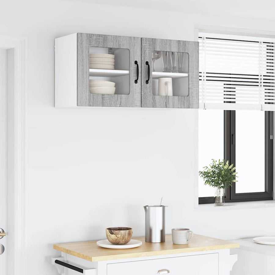 Keukenkast aan de muur met plank Grijs Sonoma 40 x 31 x 40 cm