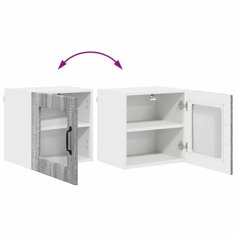 Keukenkast aan de muur met plank Grijs Sonoma 40 x 31 x 40 cm