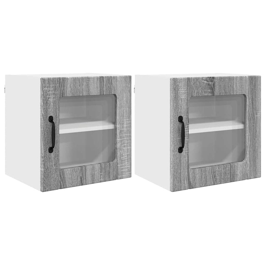 Keukenkast aan de muur 2 pcs Grijs Sonoma 40 x 31 x 40 cm