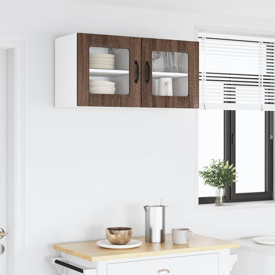 Keukenkast aan de muur 2 pcs Bruin Eiken 40 x 31 x 40 cm