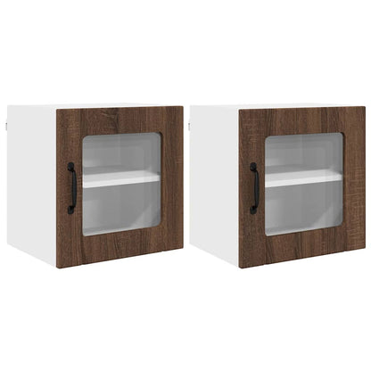 Keukenkast aan de muur 2 pcs Bruin Eiken 40 x 31 x 40 cm