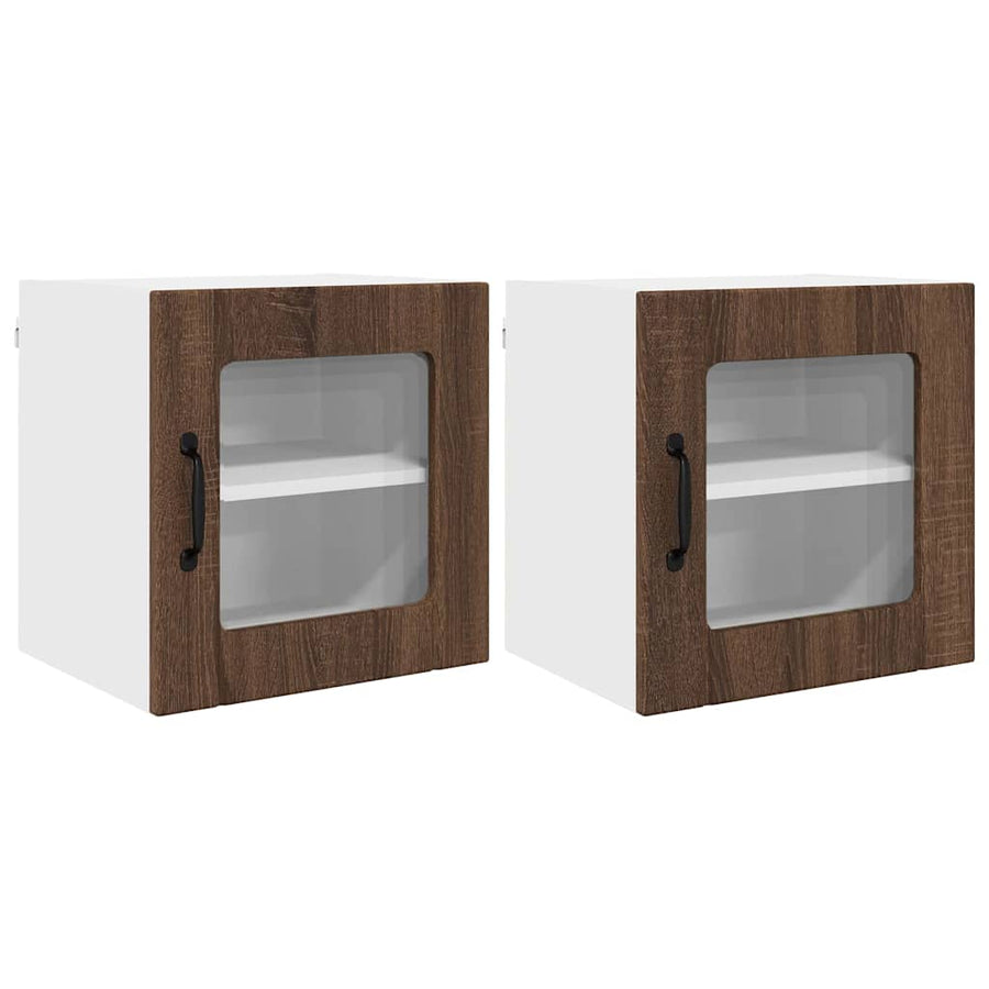 Keukenkast aan de muur 2 pcs Bruin Eiken 40 x 31 x 40 cm