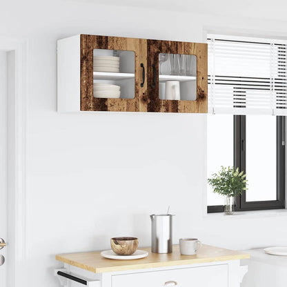 Keukenkast aan de muur met plank 2 pcs Oud Hout 40 x 31 x 40 cm