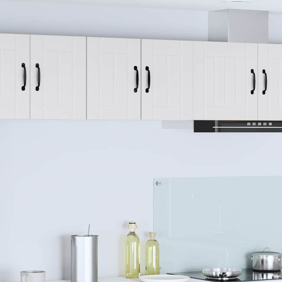 Keukenkast aan de muur 2 pcs Wit 30 x 31 x 40 cm Bewerkt hout