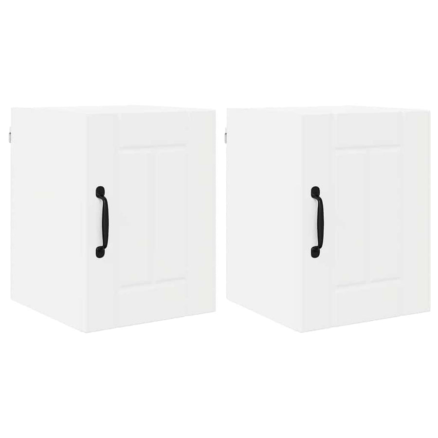 Keukenkast aan de muur 2 pcs Wit 30 x 31 x 40 cm Bewerkt hout