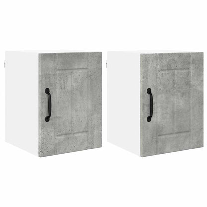 Keukenkast aan de muur 2 pcs Beton Grijs 30 x 31 x 40 cm