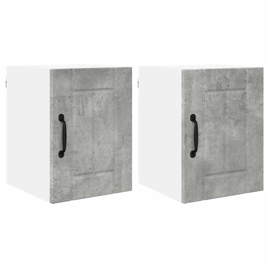 Keukenkast aan de muur 2 pcs Beton Grijs 30 x 31 x 40 cm