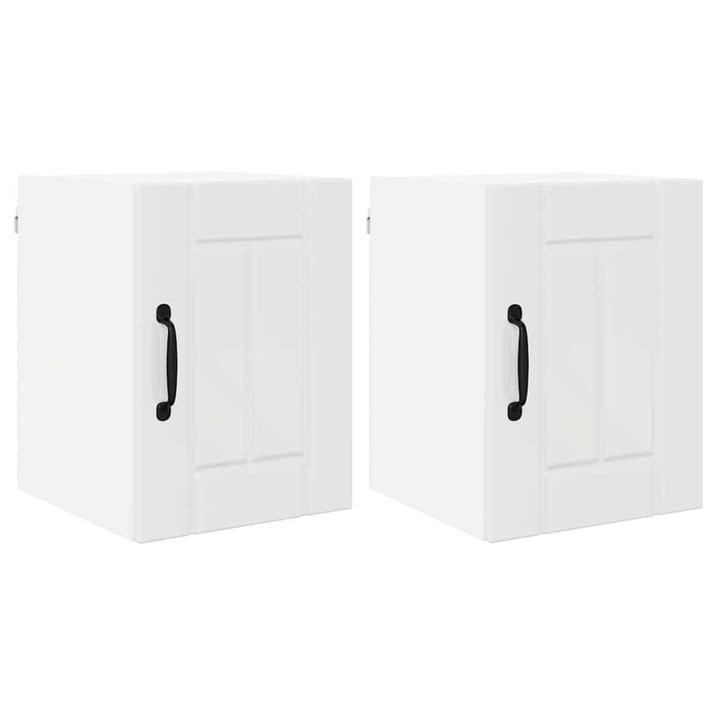 Keukenkast aan de muur 2 pcs Hoogglans wit 30 x 31 x 40 cm