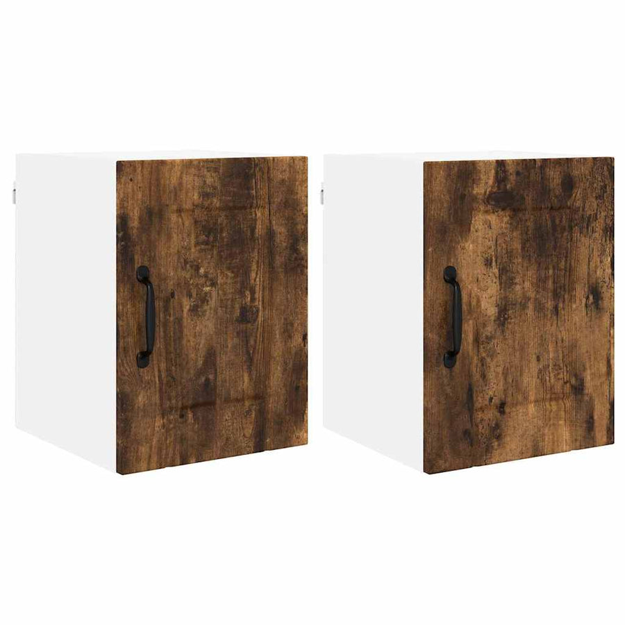 Keukenkast aan de muur 2 pcs Gerookt eiken 30 x 31 x 40 cm