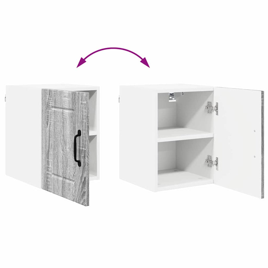 Keukenkast aan de muur met plank Grijs Sonoma 30 x 31 x 40 cm
