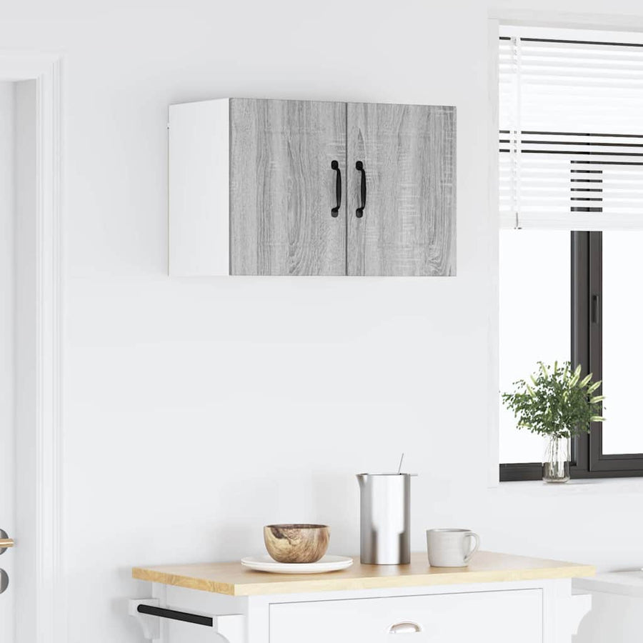 Keukenkast aan de muur 2 pcs Grijs Sonoma 30 x 31 x 40 cm