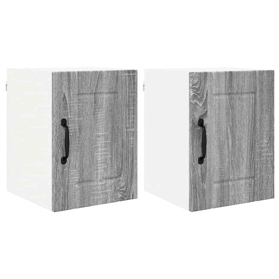 Keukenkast aan de muur 2 pcs Grijs Sonoma 30 x 31 x 40 cm