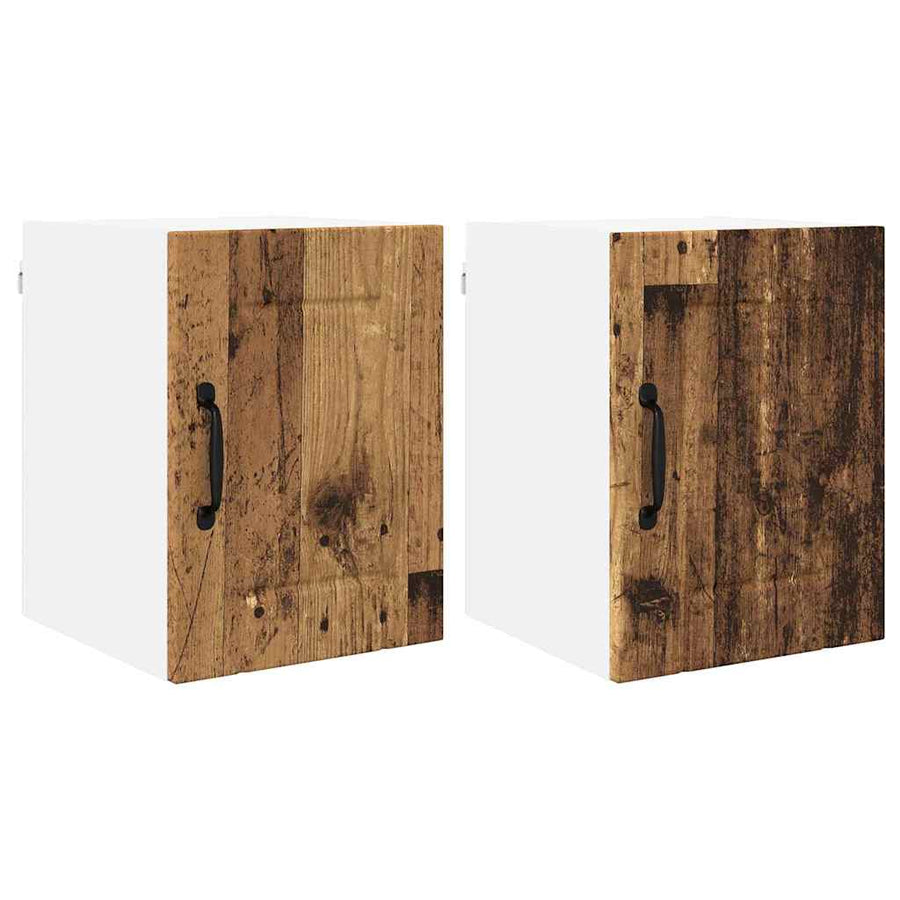 Keukenkast aan de muur met plank 2 pcs Oud Hout 30 x 31 x 40 cm