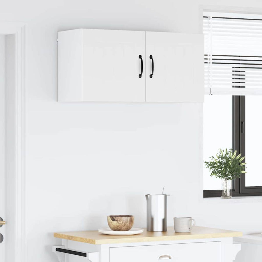 Keukenkast aan de muur 2 pcs Wit 40 x 31 x 40 cm Bewerkt hout