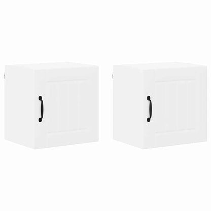 Keukenkast aan de muur 2 pcs Wit 40 x 31 x 40 cm Bewerkt hout