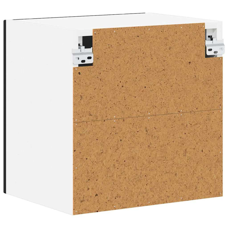 Keukenkast aan de muur 2 pcs Zwart 40 x 31 x 40 cm Bewerkt hout