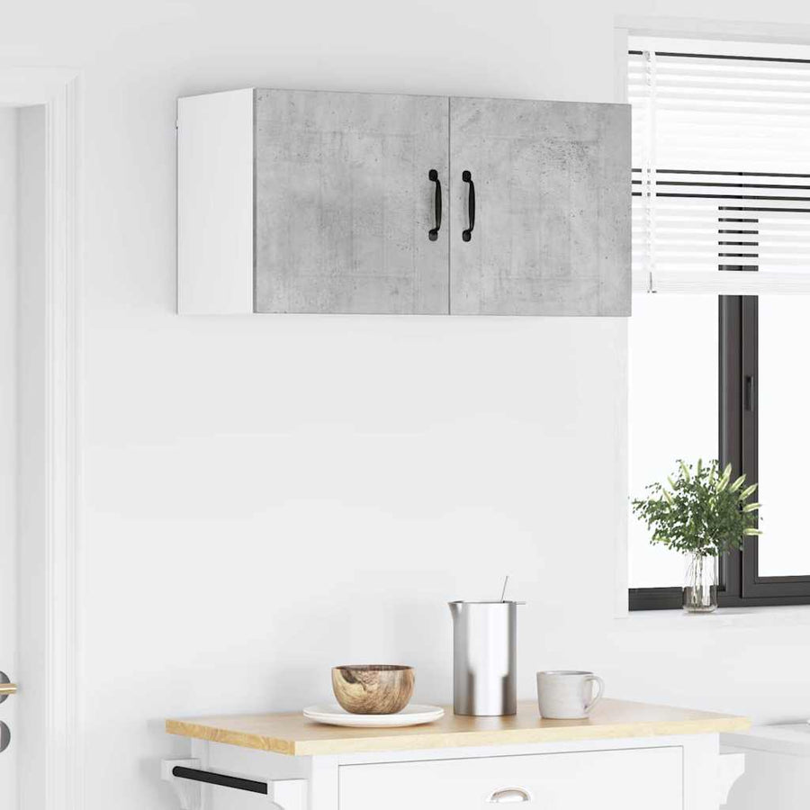 Keukenkast aan de muur 2 pcs Beton Grijs 40 x 31 x 40 cm