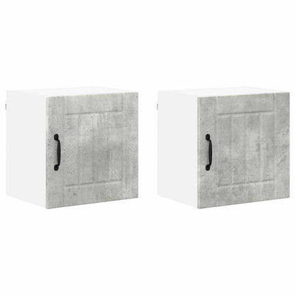 Keukenkast aan de muur 2 pcs Beton Grijs 40 x 31 x 40 cm