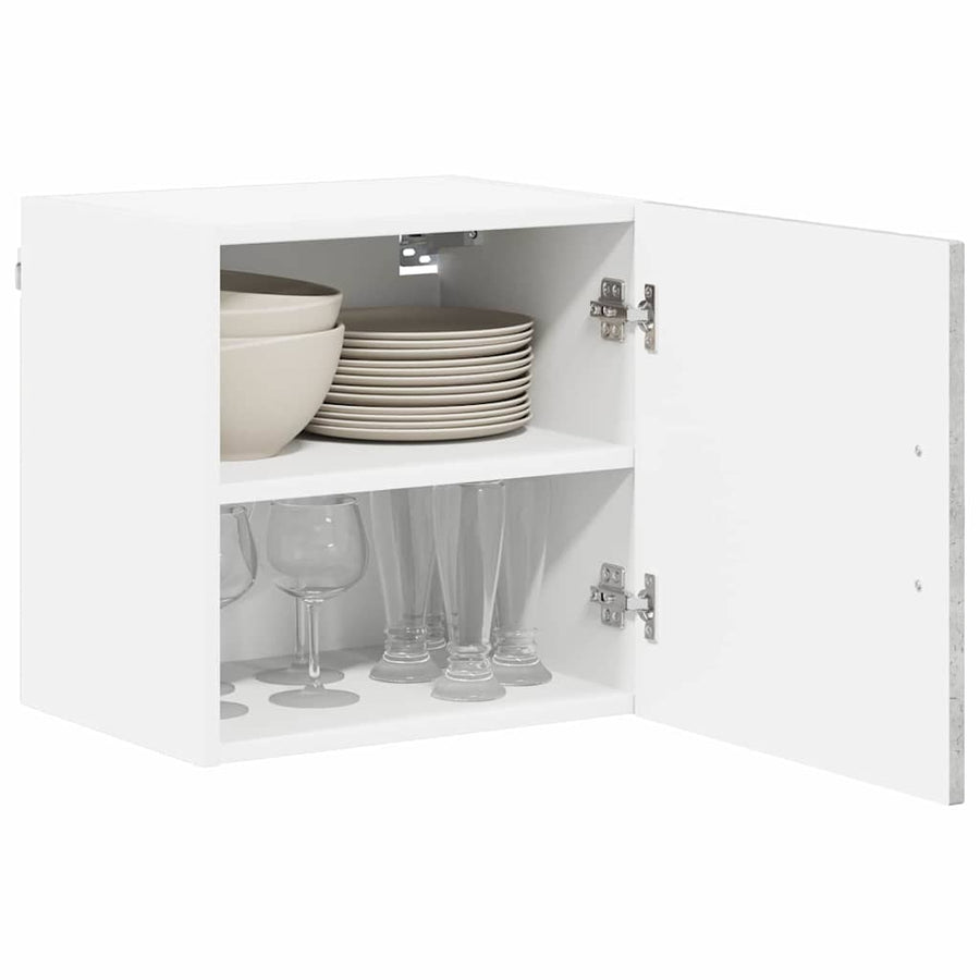 Keukenkast aan de muur 2 pcs Beton Grijs 40 x 31 x 40 cm