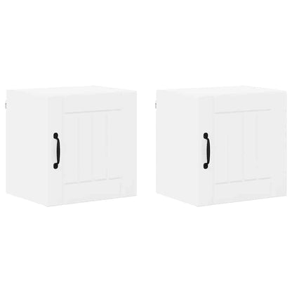 Keukenkast aan de muur 2 pcs Hoogglans wit 40 x 31 x 40 cm