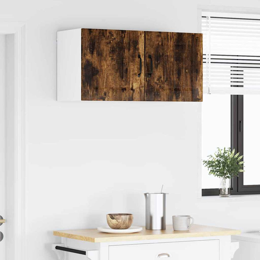 Keukenkast aan de muur 2 pcs Gerookt eiken 40 x 31 x 40 cm