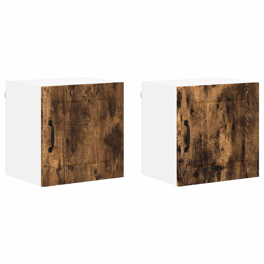 Keukenkast aan de muur 2 pcs Gerookt eiken 40 x 31 x 40 cm