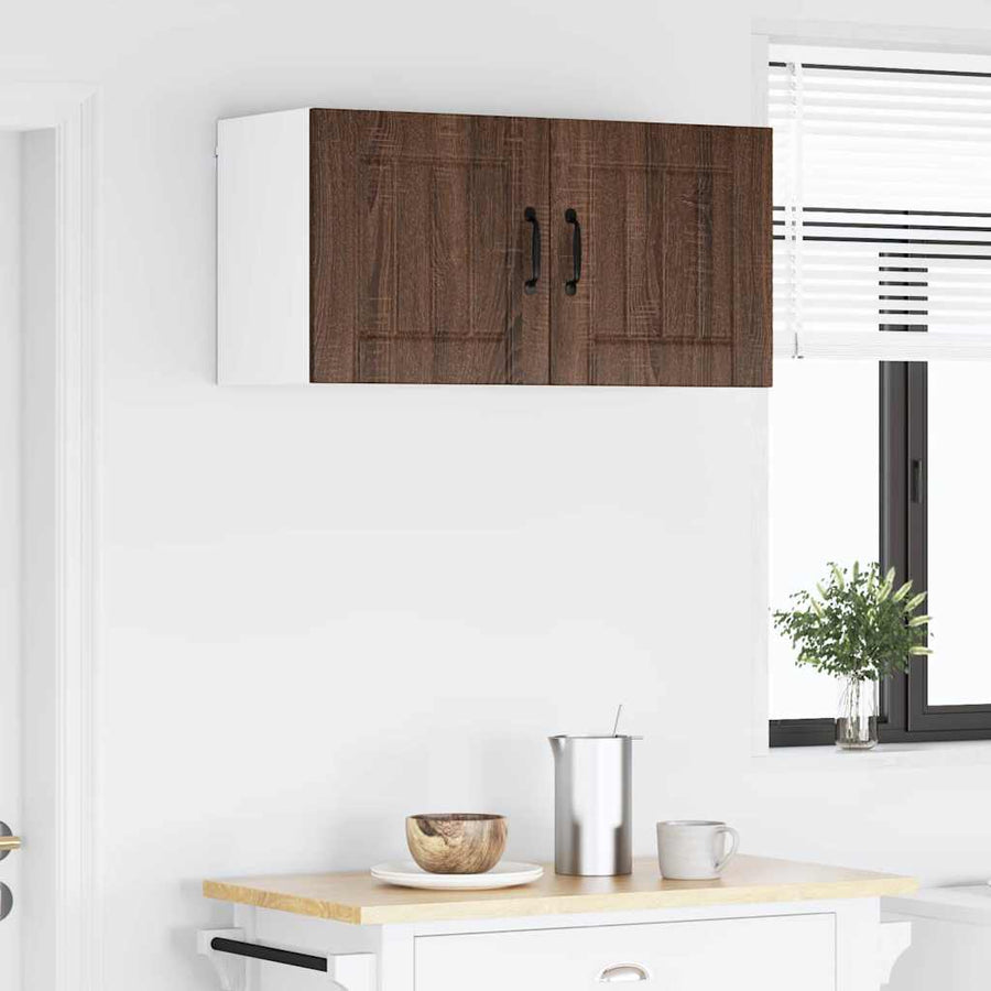 Keukenkast aan de muur 2 pcs Bruin Eiken 40 x 31 x 40 cm