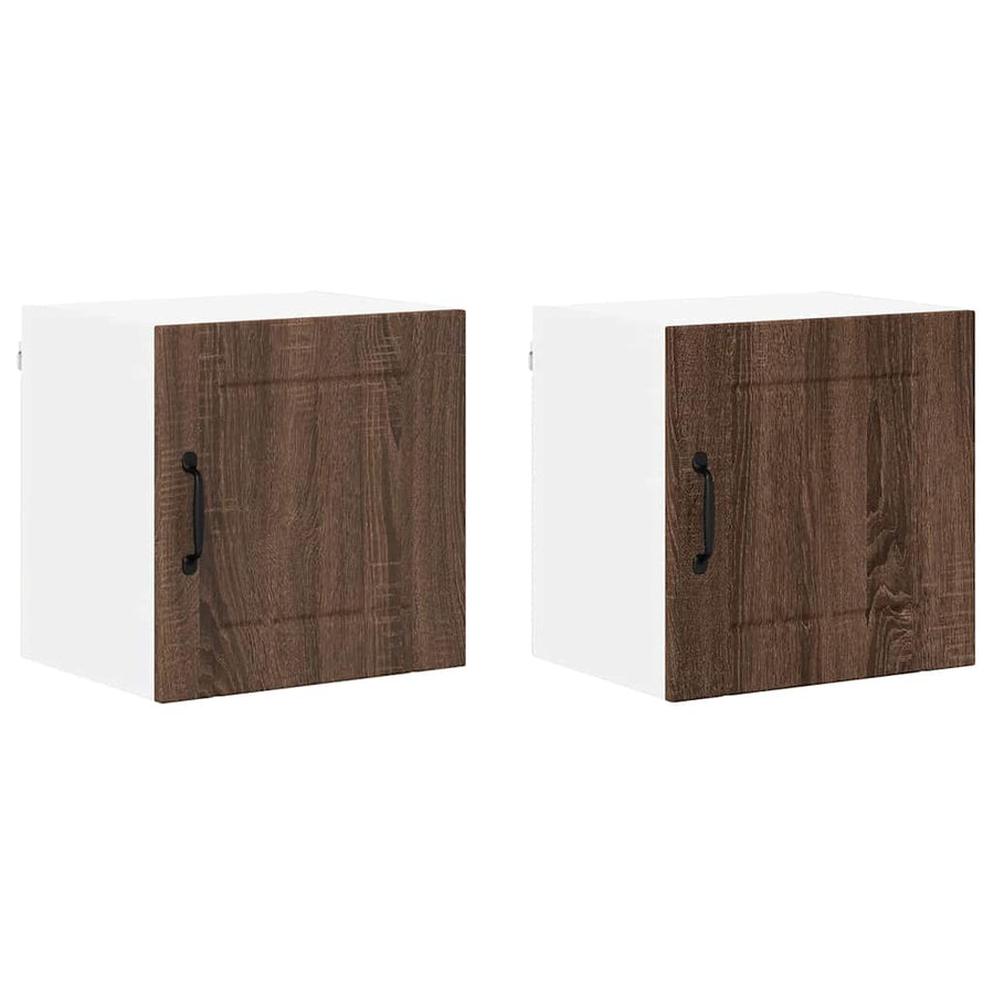 Keukenkast aan de muur 2 pcs Bruin Eiken 40 x 31 x 40 cm