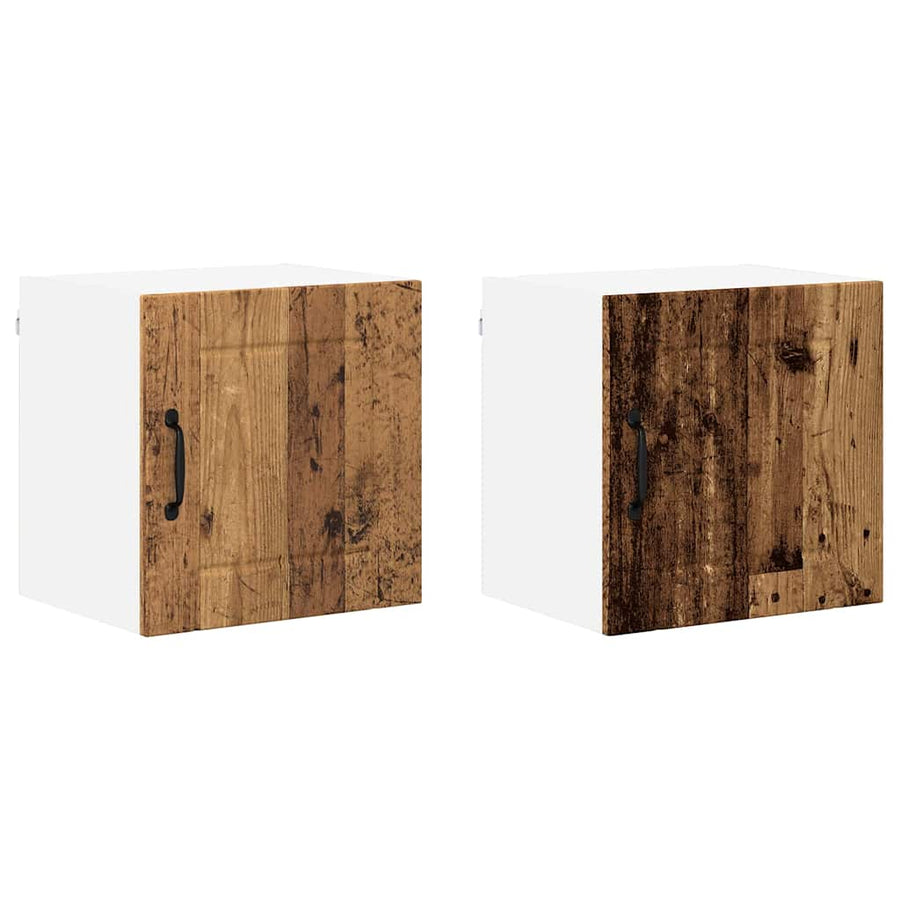 Keukenkast aan de muur met plank 2 pcs Oud Hout 40 x 31 x 40 cm