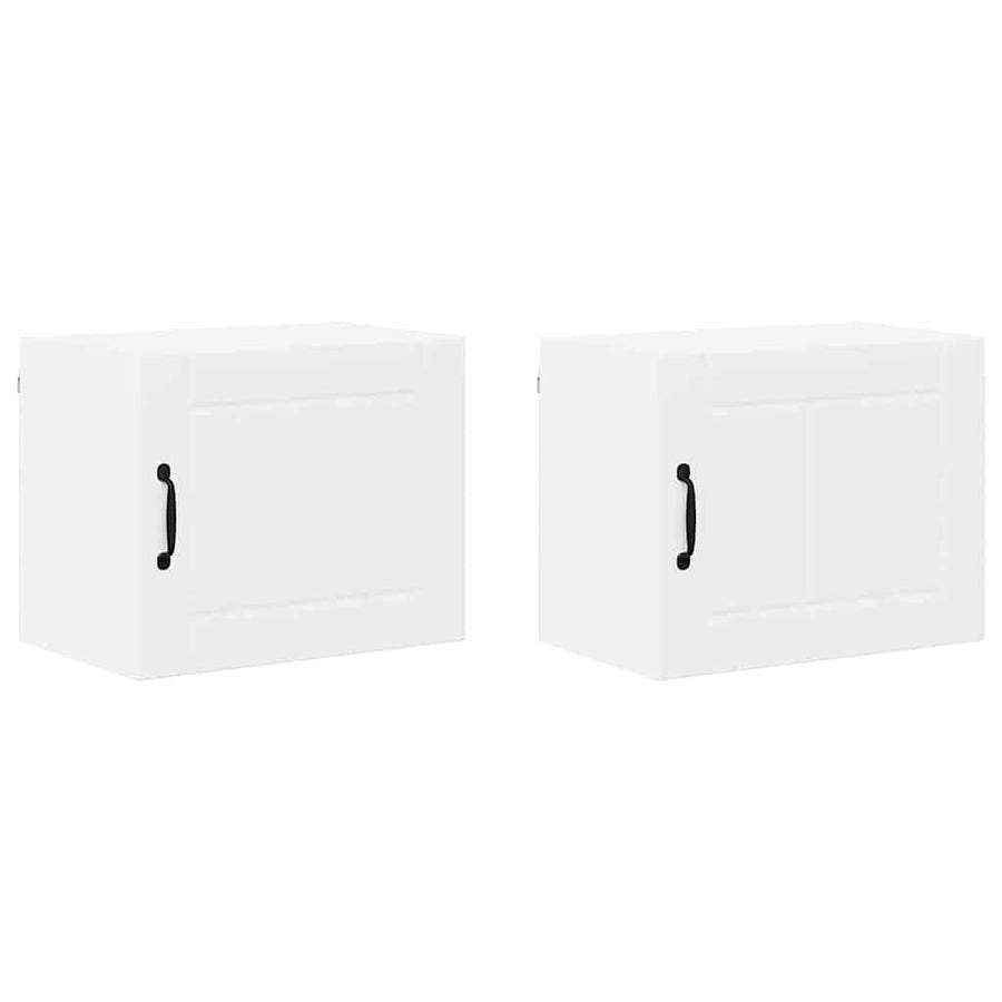 Keukenkast aan de muur 2 pcs Wit 50 x 31 x 40 cm Bewerkt hout
