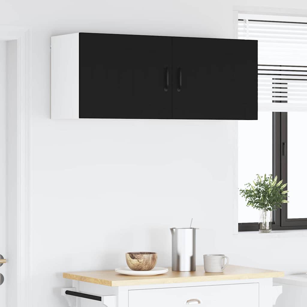 Keukenkast aan de muur Zwart 50 x 31 x 40 cm Bewerkt hout