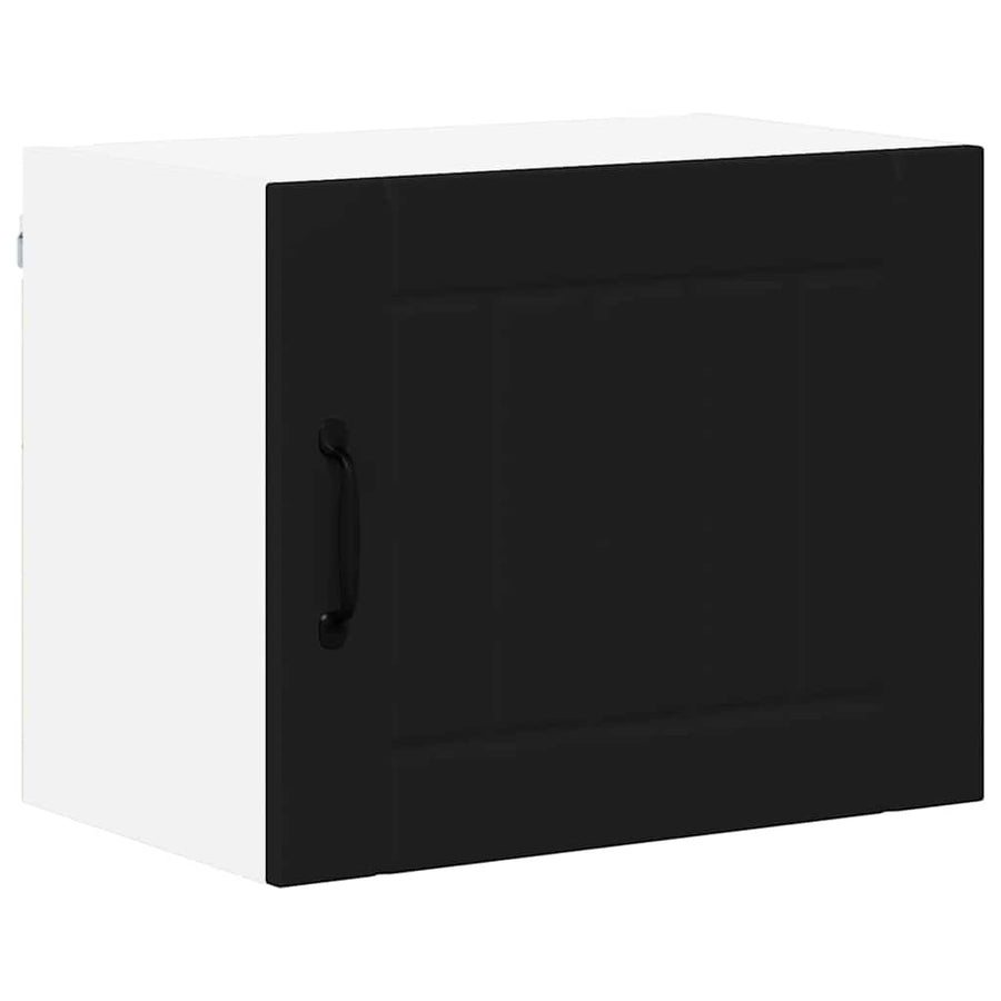 Keukenkast aan de muur 2 pcs Zwart 50 x 31 x 40 cm Bewerkt hout