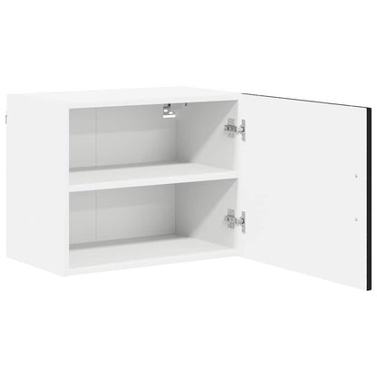 Keukenkast aan de muur 2 pcs Zwart 50 x 31 x 40 cm Bewerkt hout