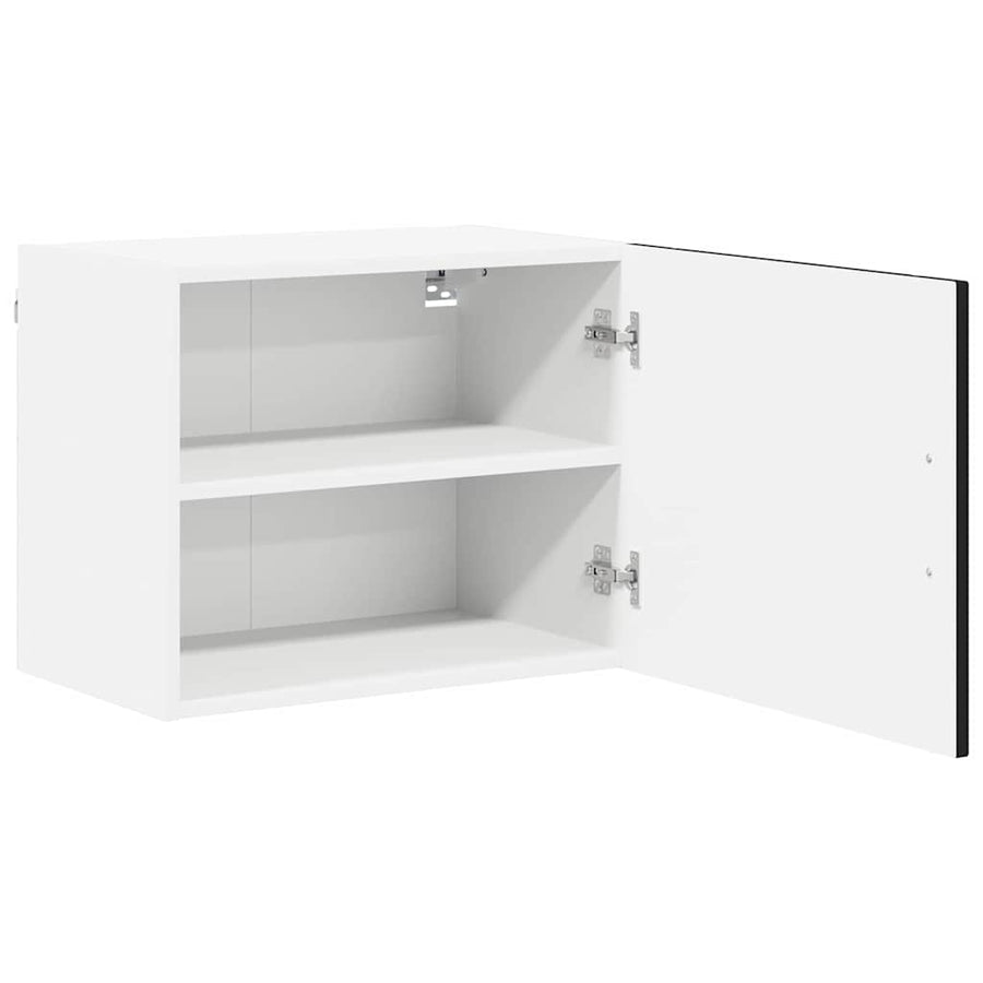 Keukenkast aan de muur 2 pcs Zwart 50 x 31 x 40 cm Bewerkt hout