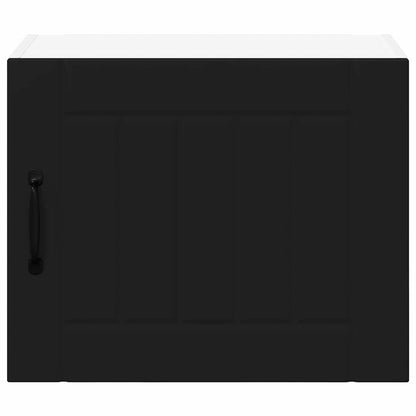 Keukenkast aan de muur 2 pcs Zwart 50 x 31 x 40 cm Bewerkt hout
