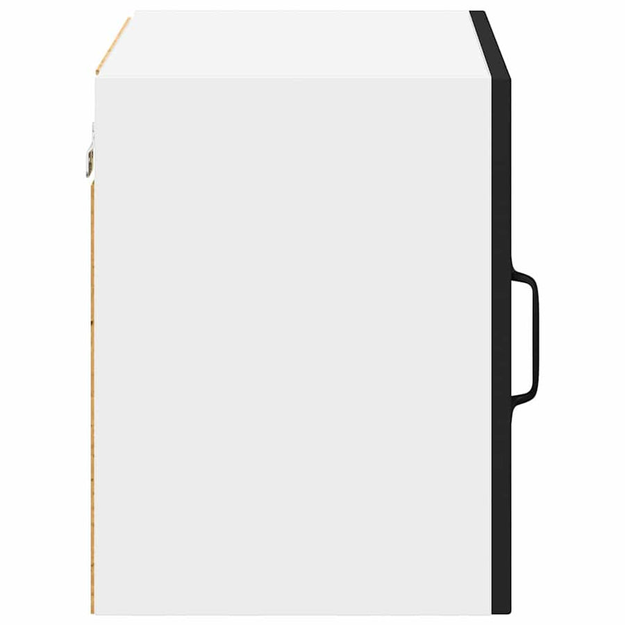 Keukenkast aan de muur 2 pcs Zwart 50 x 31 x 40 cm Bewerkt hout