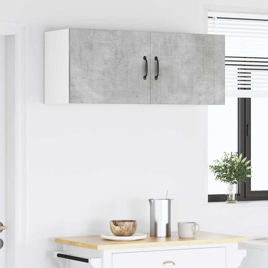 Keukenkast aan de muur Beton Grijs 50 x 31 x 40 cm Bewerkt hout