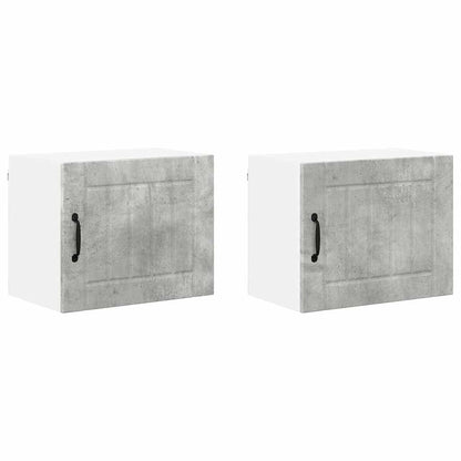 Keukenkast aan de muur 2 pcs Beton Grijs 50 x 31 x 40 cm