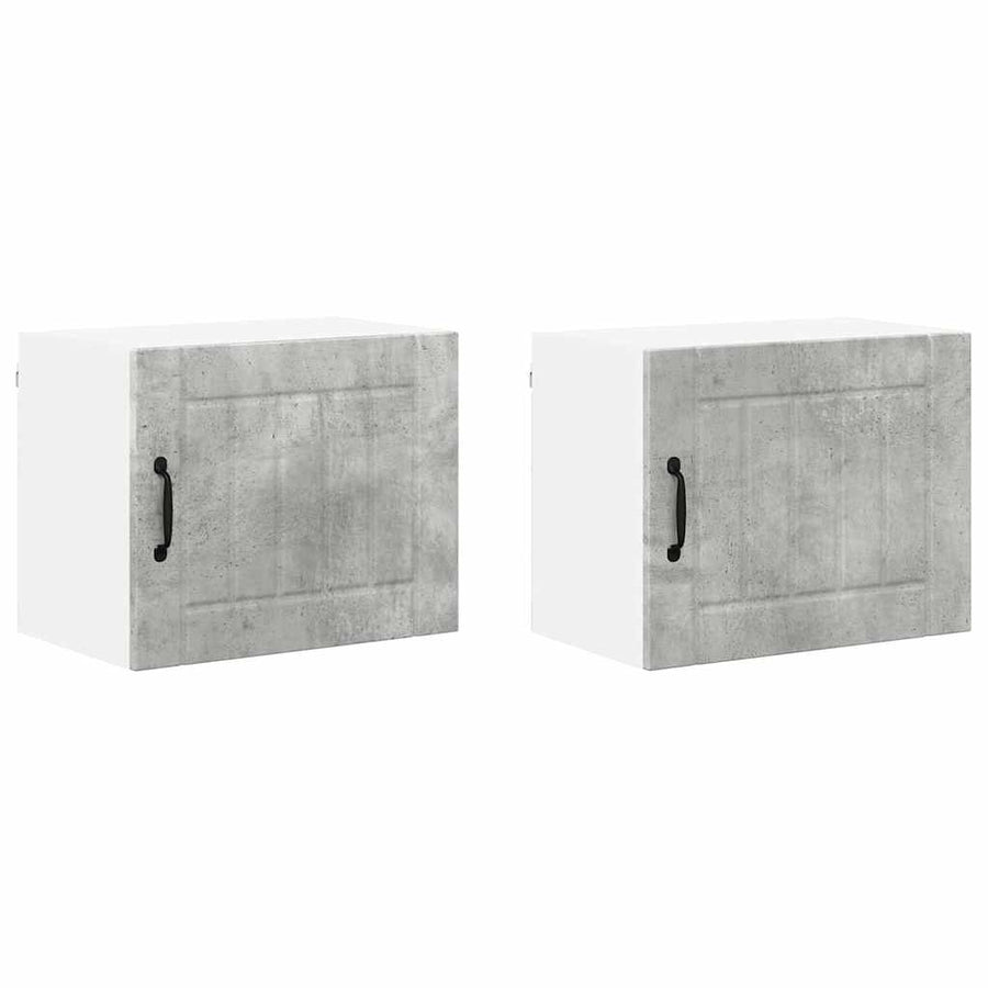 Keukenkast aan de muur 2 pcs Beton Grijs 50 x 31 x 40 cm