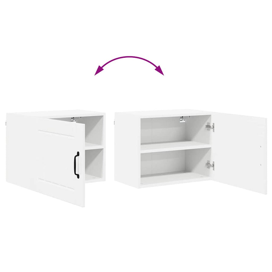 Keukenkast aan de muur met plank Hoogglans wit 50 x 31 x 40 cm
