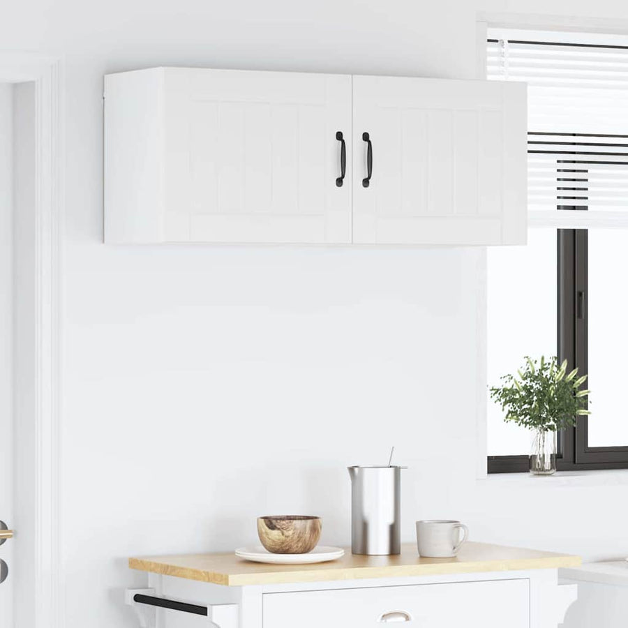Keukenkast aan de muur 2 pcs Hoogglans wit 50 x 31 x 40 cm