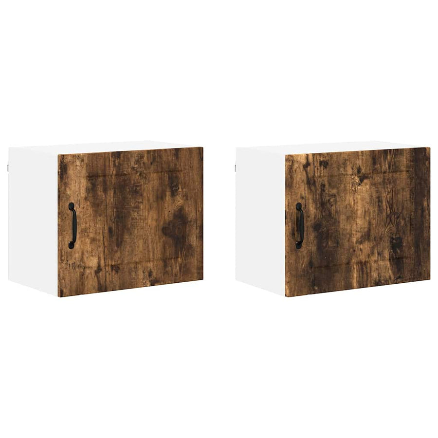 Keukenkast aan de muur 2 pcs Gerookt eiken 50 x 31 x 40 cm