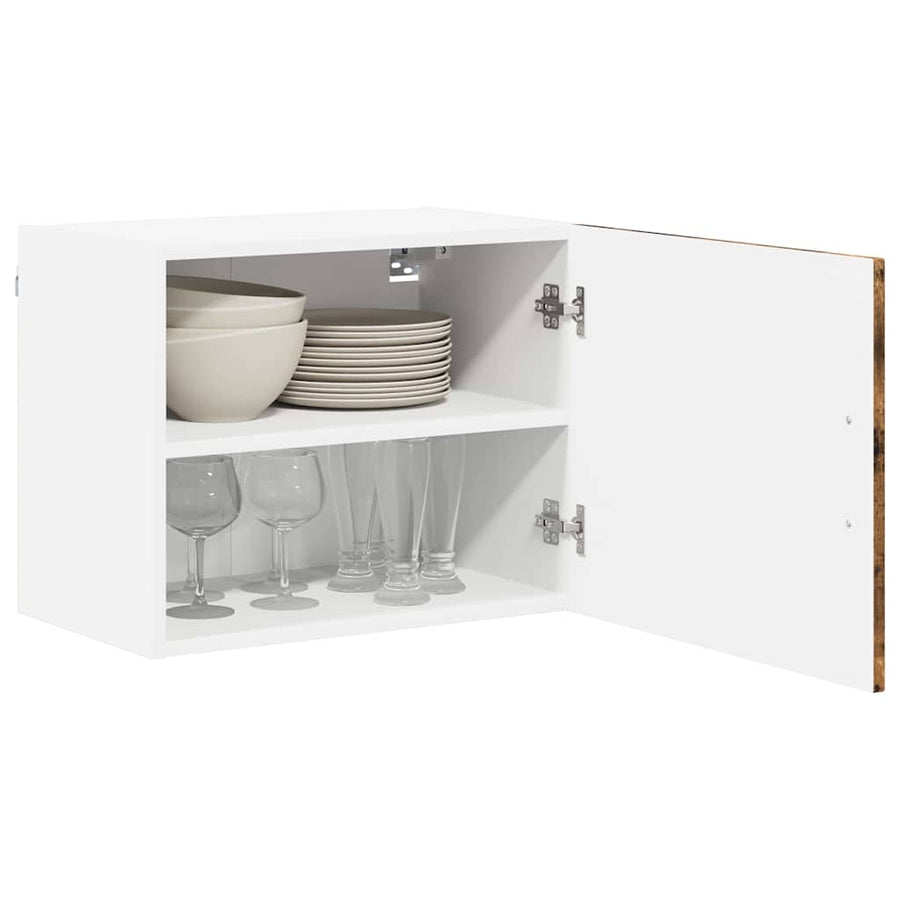 Keukenkast aan de muur 2 pcs Gerookt eiken 50 x 31 x 40 cm